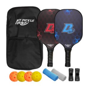 Pickleball Set of 2 – Paddles, Balls, Towels, Grips & Carry Bag